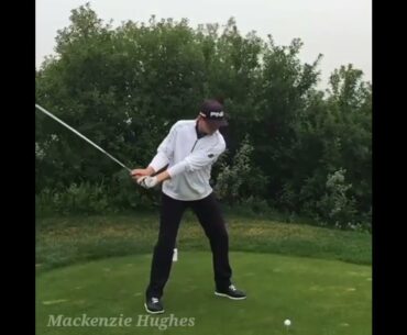 Mackenzie Hughes slow motion golf swing motivation! #bestgolf #subforgolf #alloverthegolf #shorts