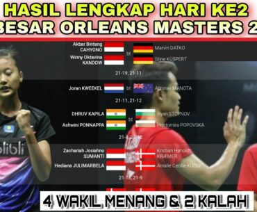 Hasil Lengkap Hari Ke2 Orleans Masters 2021 |Babak 32 Besar /Rabu,24-Maret-2021