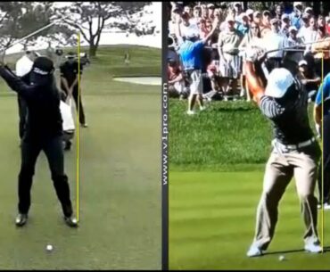 Glyn Meredith - Tiger Woods v Adam Scott swing analysis using V1 Golf