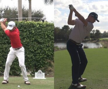 BILLY HORSCHEL - SYNCED DRIVER GOLF SWING FACE-ON DTL REG & SLOW MOTION - 1080p HD