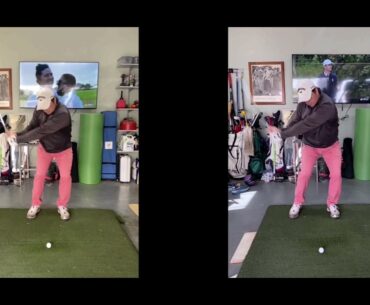 NEW TG-Downswing Move: Before & After 15-min. lesson; Britt's back on track!