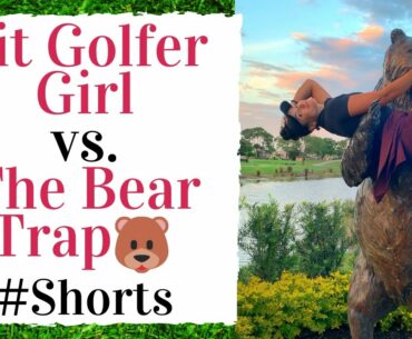 Fit Golfer Girl Golf Swing vs The Bear Trap  - Honda Classic  - PGA National Hole 15 #shorts
