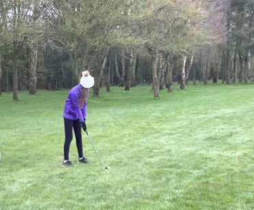 Few holes at Diss Golf club on a cold day with Imogen Potter age 11