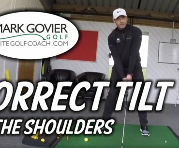 How much to tilt the shoulders in golf set up