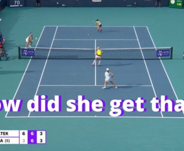 Tennis Best Doubles Point | Miami Open 2021 | Mattek-Sands/Swiatek vs Aoyama/Shiba