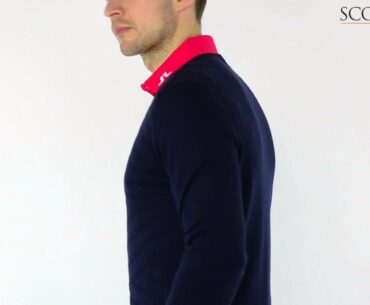 J Lindeberg Ole Linen Wool Sweater Navy/Purple