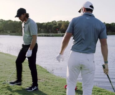 Rory McIlroy & Tommy Fleetwood Water Skipping Challenge | TaylorMade Golf Europe