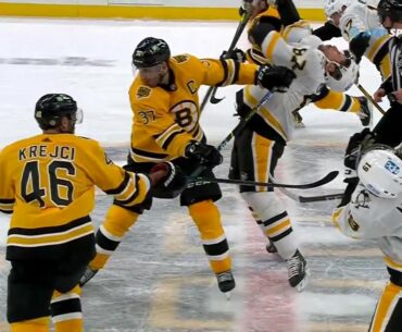 Patrice Bergeron Double Minor Penalty Against Sidney Crosby