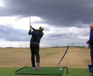 Gary Woodland &  Butch Harmon on the Zen Green Stage