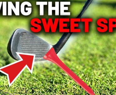 The easy way to compress the golf ball - swing the SWEET SPOT through the ball