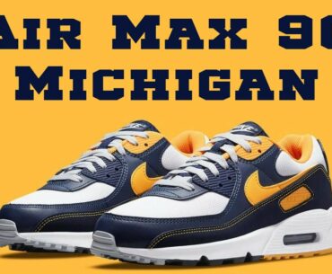 Exclusive look at the Nike Air Max 90 University of Michigan Colorway Shoes