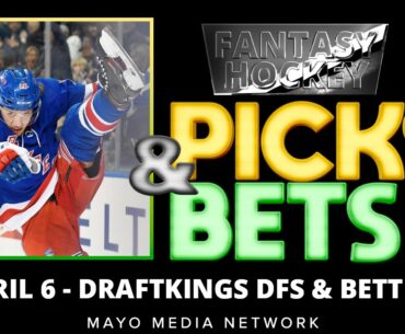 NHL DraftKings Picks Tuesday 4/6/21 | NHL Bets, Props, DFS Picks | 2021 Fantasy Hockey Picks & News