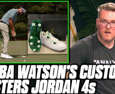 Pat McAfee Reacts To Bubba Watson's Custom Masters Jordan 4s