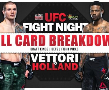 UFC on ABC 2: Vettori vs Holland FULL CARD Breakdown and DraftKings Insight | We Want Picks