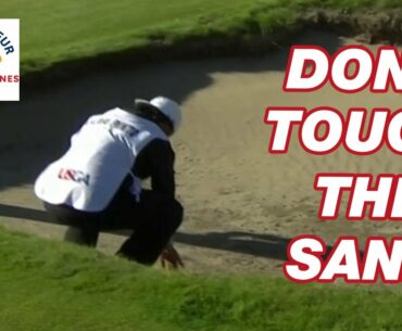 US AMATEUR HIGHLIGHTS: BANDON DUNES CADDIE TOUCHES SAND IN BUNKER