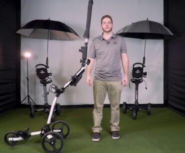 Trilite Golf Push Cart Breakdown | Wide Umbrella Holder