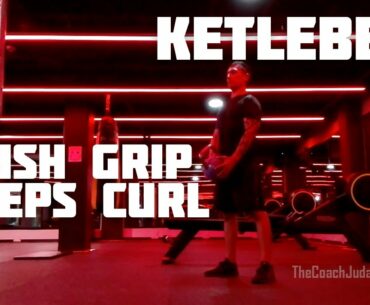 Kettlebell Crush Grip Biceps Curl