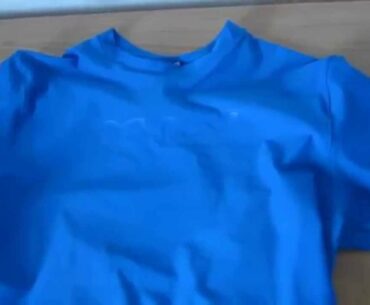 Oakley T-shirt Blue Quick Dry 99% UV Ray Protection for Training Working Out