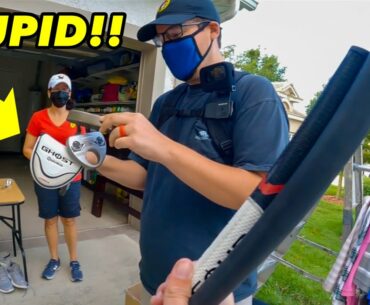 EMBARRASSING MYSELF AT GARAGE SALES + Buying Tons Of Golf Clubs!!