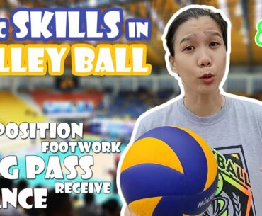 Basic Skills in Volley Ball - (Position, Stance, Footwork & Dig Pass)