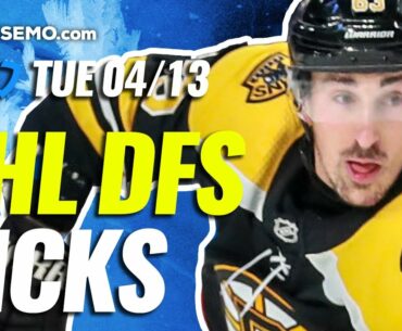 NHL DFS PICKS: DRAFTKINGS & FANDUEL DAILY FANTASY HOCKEY STRATEGY | TODAY TUESDAY 4/13