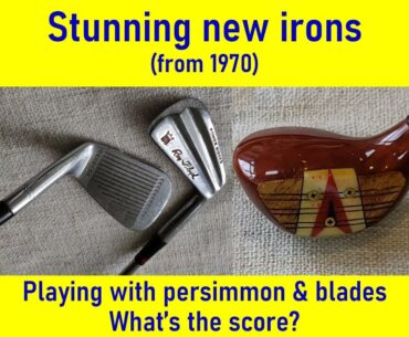 Playing golf with persimmon & blades - Ben Sayers "Ray Floyd" irons.