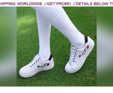 [Cheap] $57.59 PGM 2021 Korean Women Golf Shoes Womens Leisure Section Fixed Nail Waterproof Non sl