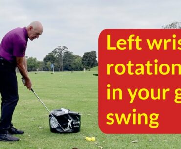 Left wrist rotation in golf swing