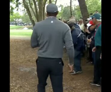 Tiger Woods Recovery Shot Hits Tree On Follow Through Slo-Mo | Labyrinth Still Don't Know My Name