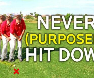 GOLF IMPACT - NEVER PURPOSELY HIT DOWN ON THE BALL