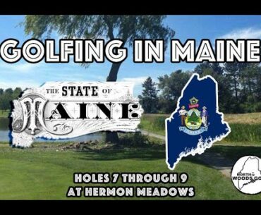 Trying to golf in Maine! (We stink)