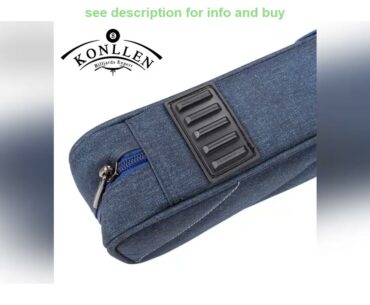 Promo of KONLLEN 7 Holes Cue Case 3 Butt 4 Shafts Carrying Large Capacity Pocket Oxford Canvas Bag