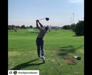 How to swing to play 61 (-9)? Thorbjorn Olesen slow motion golf swing motivation. #alloverthegolf