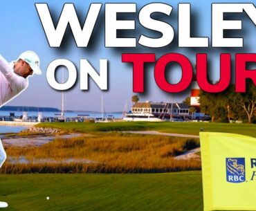 Wesley GOES LOW on PGA Tour! First Round of RBC Heritage VLOG| Bryan Bros Golf