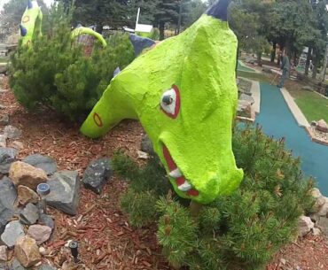 Green Dragon Lives at Putter's Pride Mini Golf Course Colorado