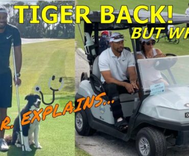 Tiger Woods Surfaces: First Images Since Accident+Injury Recovery Timeline, Doctor Explains