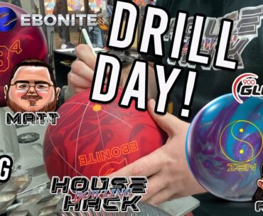 DRILL DAY! "EBONITE GB4 & 900 GLOBAL ZEN!" | House Hack Bowling VLOG #1