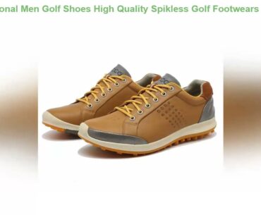 Professional Men Golf Shoes High Quality Spikless Golf Footwears Anti Slip Genuine Leather Walking