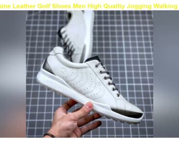 New Genuine Leather Golf Shoes Men High Qualtiy Jogging Walking Shoes for Golfer Outdoor Anti Slip