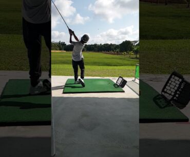 Golf swing 150 meters