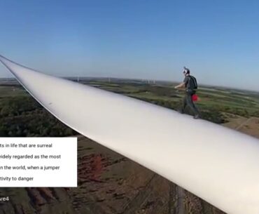 blanderunner: wind turbine base jump