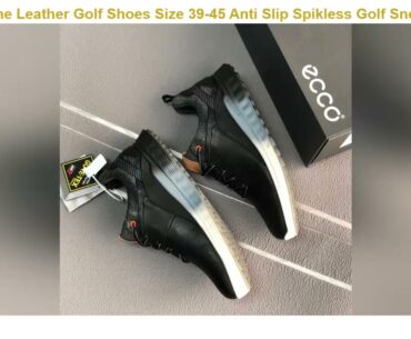 FreeShipping Men Genuine Leather Golf Shoes Size 39-45 Anti Slip Spikless Golf Sneakers High Qualit