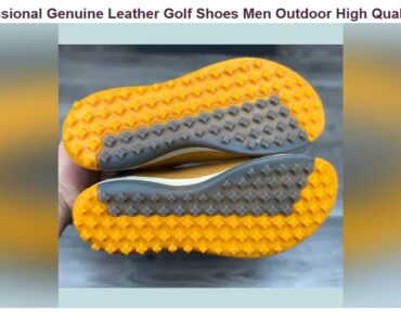 FreeShipping New Professional Genuine Leather Golf Shoes Men Outdoor High Quality Walking Footwear