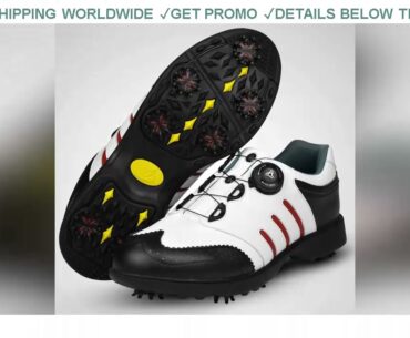 [Deal] $60.57 Mens Golf Shoes Waterproof Sports Shoes Rotating Knobs Buckle Golf Sneakers Mens Anti