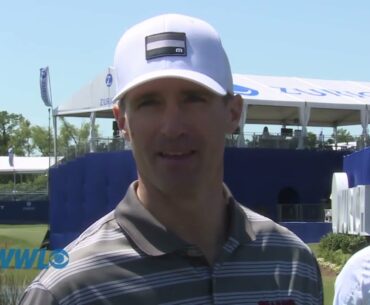 Drew Brees speaks to media for first time since retirement from Saints at Zurich Classic pro-am