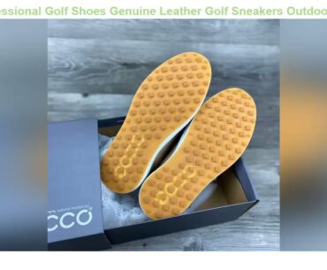 FreeShipping Men Professional Golf Shoes Genuine Leather Golf Sneakers Outdoor Anti Slip Spikless W