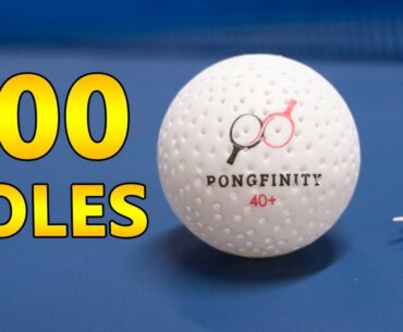 Pongfinity Ball with 100 Holes