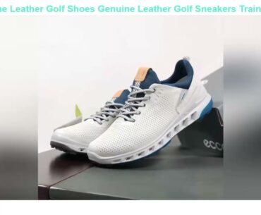 New Genuine Leather Golf Shoes Genuine Leather Golf Sneakers Training Walking Footwears for Golfer