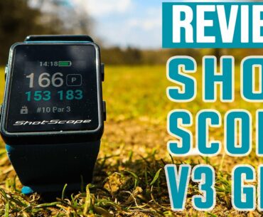 SHOT SCOPE V3 GPS GOLF WATCH ON COURSE REVIEW! | GolfMagic.com