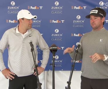 Scottie Scheffler and Bubba Watson Thursday Flash Interview 2021 Zurich Classic of New Orleans